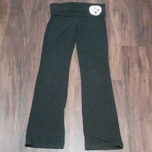 PINK Victoria's Secret Black Yoga Pants with Logo Patch